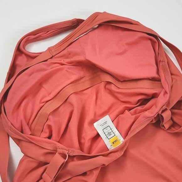 LOLE Women's One Piece Coral Pink Swimsuit Criss Cross Adjustable Straps Size 8 - Picture 7 of 12
